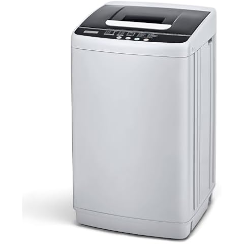 Feelfunn Portable Washing Machine - 1.03Cu.ft/8.8lbs Capacity, Fully Automatic Portable Washer with Drain Pump, 10 Programs and LED Display - Portable Washer Dryer Combo for Apartment Home Dorm RV Cover