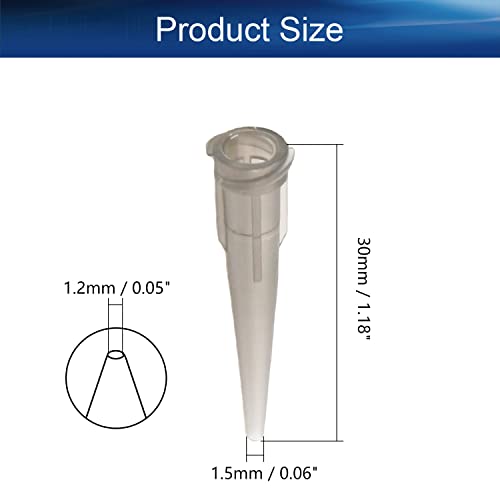 Pointe conique 16G TT plastique pour stopper les bulles d'époxy