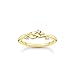 Produktbild THOMAS SABO Damen Ring Blätter mit weißen Steinen Gold 925 Sterlingsilber, 750 Gelbgold Vergoldung TR2376-414-14