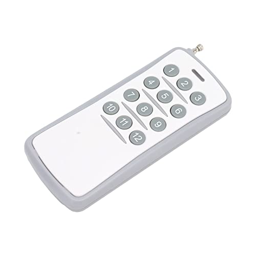 Mando a distancia inalámbrico de 433 MHz, 12 botones, transmisor de 12 botones, receptor de 12 canales, control remoto de 12 canales, CC 12 V, 433 MHz, control remoto inalámbrico, distancia de 12