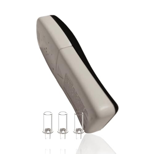 Image of Breathalyzer with LED Display, Visible at Night. Long Battery Life and Last 300 Test with Alkaline Batteries (White & Black 008)