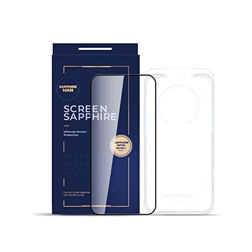 Sapphireman Sapphire Screen Protector for iPhone 14 Pro Max 6.7″, Anti-scratch Sapphire Full Screen Protector Edge to Edge 1 Pack, HD