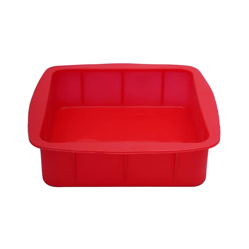 Mabron Cake Baking and Decorating Combo of Bread loaf Pan and Square Shape Cake Mould | Carbon Steel Baking pan | Can be Used Microwave Oven OTG, Cooker