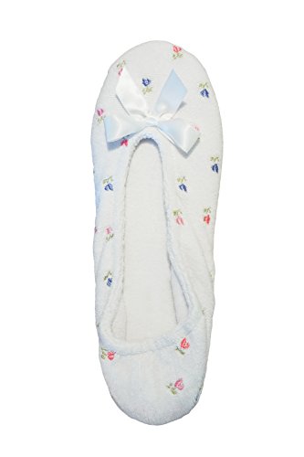 Image of isotoner Women's Embroidered Terry Ballerina Slippers