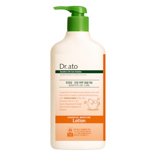 Dr.ato Essential Moisture Lotion 500ml, 16.9 fl.oz– Hypoallergenic Body Lotion for Sensitive & Dry Skin, pH-Balanced, Dermatologist Tested, Moisturizing Lotion for Babies, Children & Adults image 4