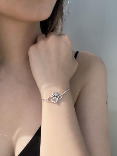 Image of Polar Light Signature Canadian Diamond Charm Bracelet in .925 Sterling Silver - Choice of Rolo or Paperclip Style Chain