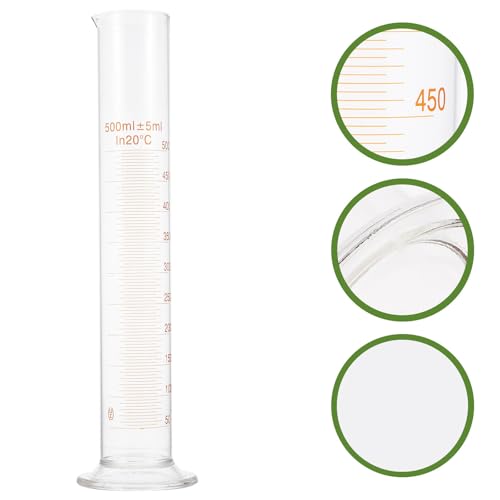 Probeta de 500ml de vidrio borosilicato con escala de alta precisión 7