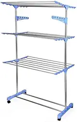 Varal De Roupas Vertical 3 Andares De Chão Dobrável Portátil - VARI TUDO