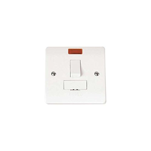 Click Switched Fused Connection Unit 13 Amp White PVC With Neon Indicator