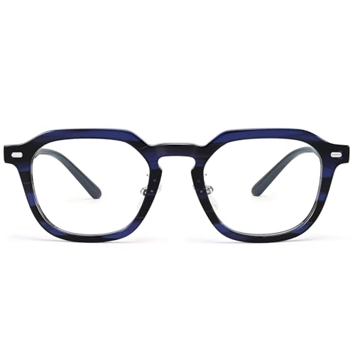 Image of Dollger Blue Light Blocking Glasses For Woman Men Thick Acetate Frame Rectangle Square Lens Non-Prescription
