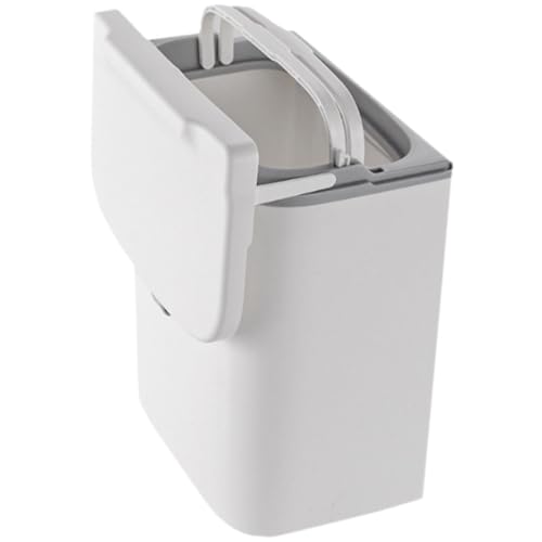 Caneca de basura para cocina blanca de 9 litros para colgar en pared