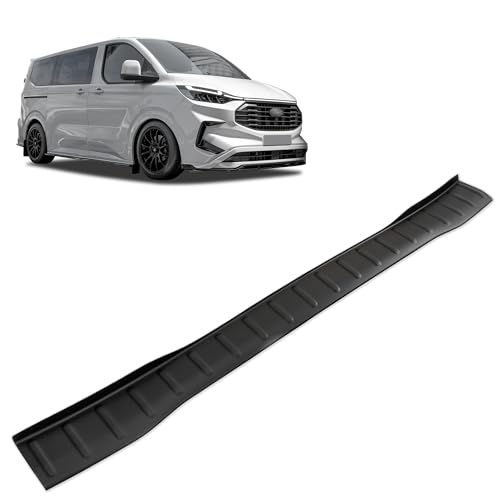 Chromemaster | Kompatibel mit Ford Tourneo Custom 2023+ | Ladekantenschutz Stoßstangenschutz; ABS-Kunststoff Matt Schwarz; Lackschutzleiste Sichert den Heckstoßfänger vor Beschädigung