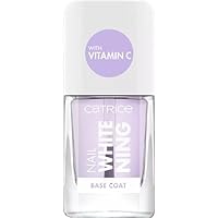 Catrice Nail Whitening Base Coat, Nail Care, Nagelpflege, transparent, aufhellend, langanhaltend, schützend, transluzent, ohne Aceton, vegan, Mikroplastik Partikel frei (10,5ml)