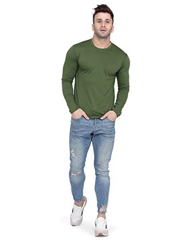 Image of Self Design Men Full Sleeve Round Neck Multicolor T-Shirt (Pack of 2)