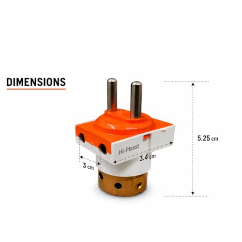 Image of Hi-Plasst 2 Pin to B22 Bulb Holder Adapter with Dual Socket | Multi Pendant Converter | Brass Connector | Suitable for Indian Sockets (2)