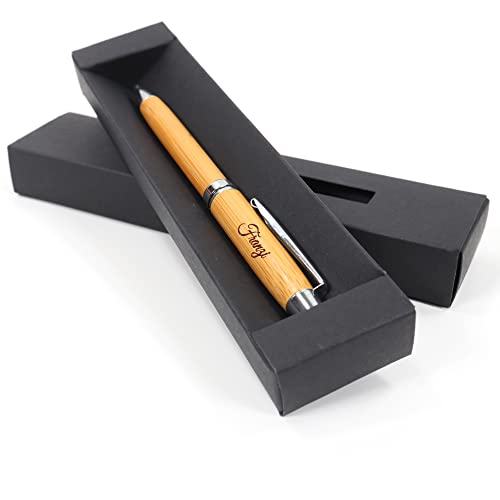 Personalized Custom Bamboo Eco Pen + Gift Box | Design A Truly Unique Present | Laser Engraved #TOP3