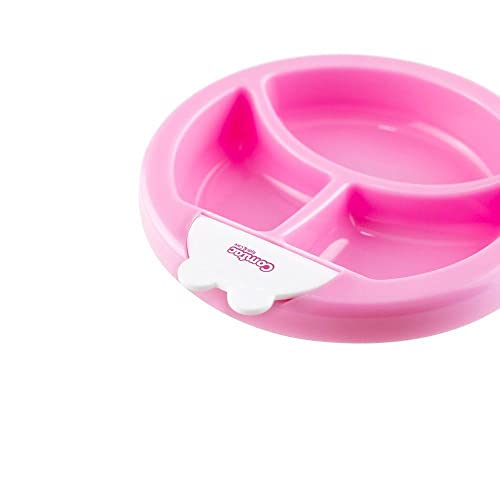 Prato Térmico Com Ventosa E Colher Rosa Comtac kids 1337