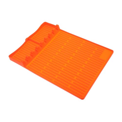 BESPORTBLE Grill Liners for Outdoor Grill Silicone Griddle Single Utensil Holder Fireproof Mat