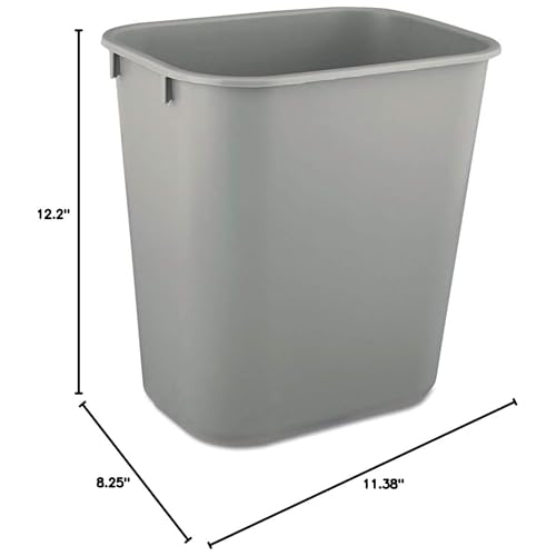 Caneca de plástico rectangular Rubbermaid 3.5 galones gris miniatura 2