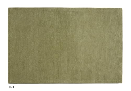 Gabbeh PL9   Alfombra 100% lana, color verde claro, 120 x 180 cm, hecha a mano