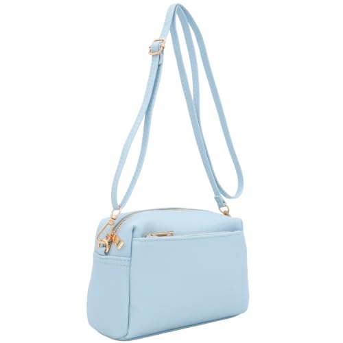 Image of FashionPuzzle Triple Zip Small Crossbody Bag