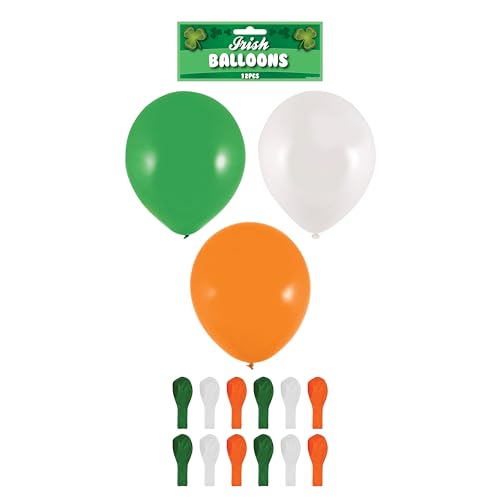 St. Patrick's Day Pack of 12 Irish Tri Colour Balloons