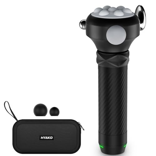 HYAKO Pro Max Professionelle Massagepistole - 3 5mm Amplitude Tiefengewebe-Massagegerät Vibrations-Therapie für Sportler zur Ganzkörper-Erholung Geschenk(Grau)