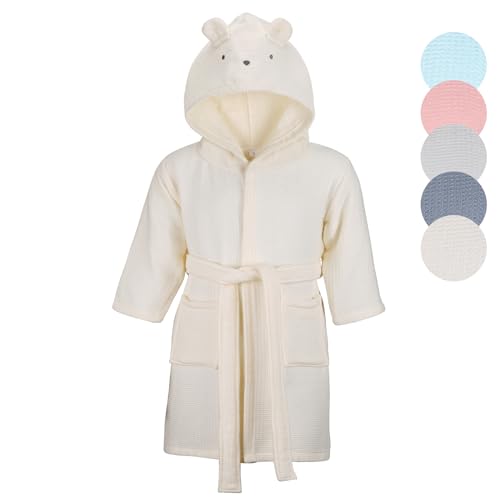 KAKU NANU Peignoir de Bain Enfant Coton Peignoir Éponge Enfant Serviette Robe de Chambre Bebe 2 3...