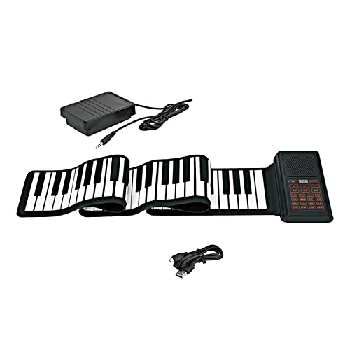 kowaku Clavier de musique numérique 128 rythmes Roll up Piano Durable Electric Hand Roll Piano Keyboard Piano électronique pour enfants pour salon - Les Beatles, Paul McCartney, John Lennon, RIngo Starr, George Harrison kowaku Clavier de musique numérique 128 rythmes Roll up Piano Durable Electric Hand Roll Piano Keyboard Piano électronique pour enfants pour salon