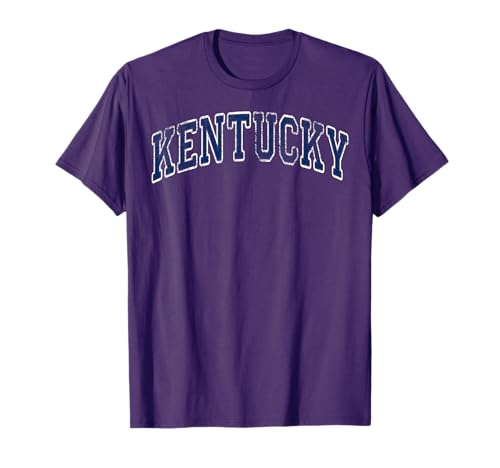 Kentucky KY Retro Vintage Athletic Sports Design Blue Style T-Shirt