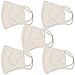Produktbild Descena 5 weiße Baumwollmasken: Behelfs-Mundschutz I Wiederverwendbare Masken I Masken waschbar I Versand aus Deutschland I Mask Cotton Washable I Gesichtsmaske Stoff Mund Nasenmaske