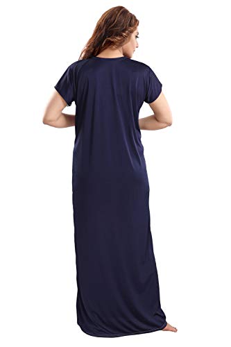 Image of Fabme Women's Satin Floor Length Night Dress Nighty