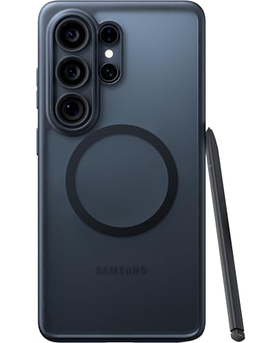 Image of TORRAS Magnetic Case for Samsung Galaxy S26 Ultra Case, [Military Grade Tested] Shockproof Translucent Matte Back Cover, Strong Magnet for Car Mount & Wireless Charging, Slim Anti-Fingerprint-Black
