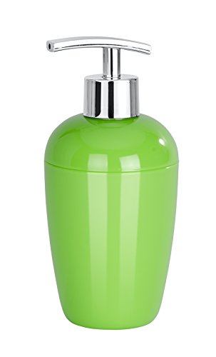 Preisvergleich Produktbild WENKO 21969100 Seifenspender Cocktail, Flüssigseifen-Spender, Spülmittel-Spender Fassungsvermögen: 0,43 l, Polystyrol, 8 x 17,5 x 8 cm, grün
