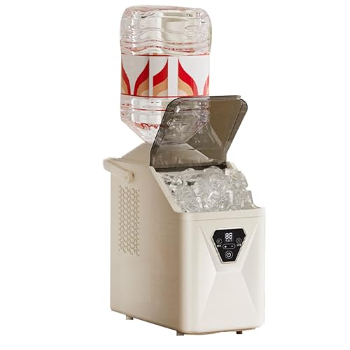 Máquina De Hielo Portátil, Máquina de Hielo Automática, 20 Kg Día, Autolimpieza, Múltiples Entradas Agua, con Pala Hielo, Hogar, Cocina, Fiestas, Autocaravanas(A)