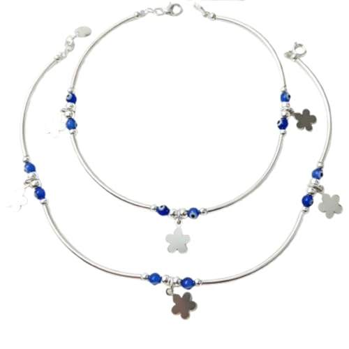 Image of Parasmoni Silver Flexible Anklet with Certificate of Authenticity | Trendy Women's Jewelry | 6-Month Warranty