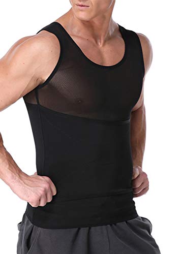 Men Body Shaper Vest Tummy Control Tank Top Compression Waist Slimming Shirts2