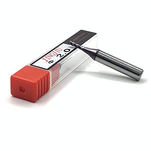 (5pcs) 2.0mm End Milling Cutter with 4FLUTES in Carbide for Miracle A4/ A5/A6/ A7/A9/SEC-E9/E9z-Pro Machine