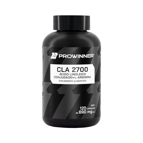 Carnitina, PROWINNER | CLA-2700, Suplemento Alimenticio, Ácido Linoleico Conjugado + L-Arginina, L-Carnitina y Té Verde, 120 Cápsulas de 690mg
