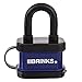 BRINKS - 40mm Laminated Steel Weather Resistant Padlock - Vinyl Wrapped and Chrome Plated with Hardened Steel Shackle(Color May Vary)