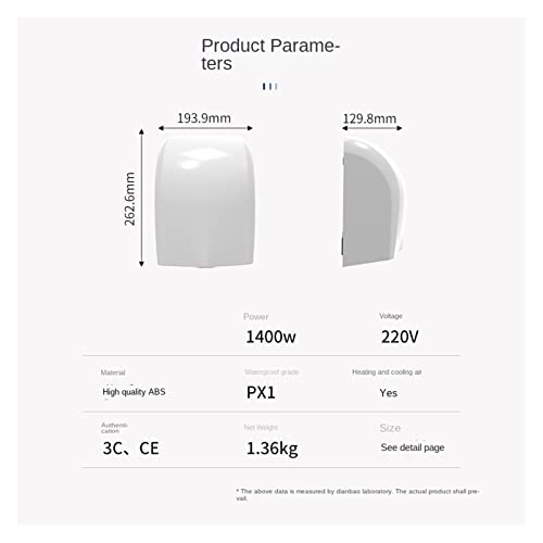 Secamanos eléctrico con sensor infrarrojo para baño comercial 5