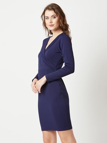 Image of Miss Chase Women's Sleeveless Collared Bodycon Above-Knee Polyester Dress