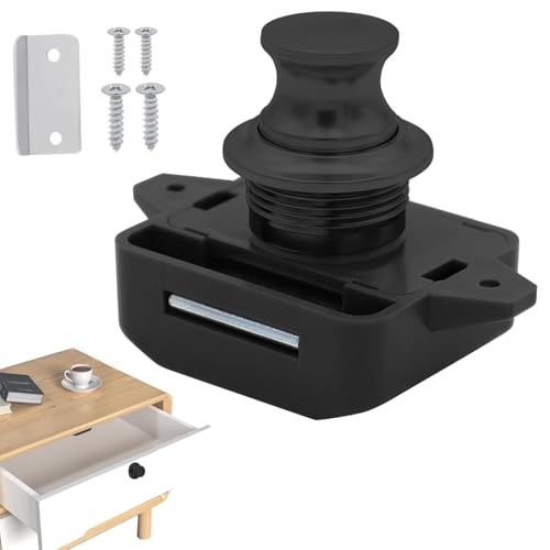 MLqkpwy Pestillo de gabinete de autocaravana, pestillo de botón | Cerraduras de puerta de gabinete,Botón de armario de aleación de zinc, herramientas para barcos, accesorios de autocaravana, cerradura