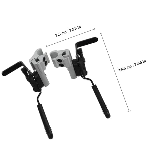 Levier de frein pour fauteuil roulant manuel, pièces de rechange légères en aluminium noir - 2