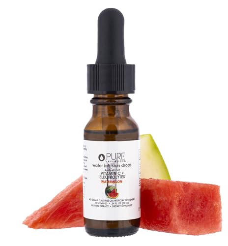 Image of Pure Inventions - Water Enhancer Drops - Delicious, Refreshing Sugar-Free Electrolyte Drops, Antioxidant Vitamin C Support, Zero Calories, No Artificial Sweeteners, Watermelon, 12 Servings