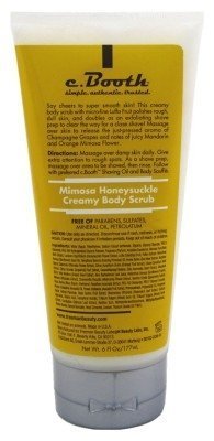 C.Booth Mimosa Honeysuckle Creamy Body Scrub 6 Ounce Tube (177ml)