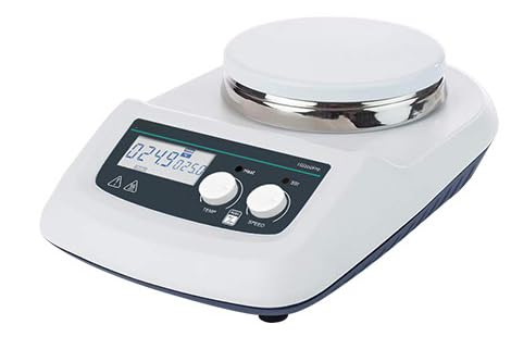 Magnetic Hotplate Stirrer Lab Hot Plate Stirrer Magnetic Mixer with Speed Range 100 to 1500rpm Max Strring Capcacity 20L(H2O) φ184mm Glass-Ceramic Plate Hot Plate RPM Increment 10rpm