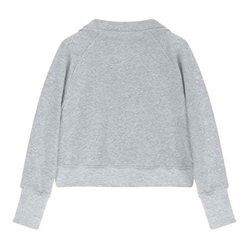 Girls Half Zipper Sweatshirts Cute Fleece Workout Pullover Crop Tops Teen Girls Y2k Athletic Trendy Preppy Hoodies4