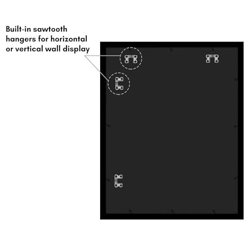 Americanflat 23x29 Poster Frame with Polished Plexiglass - Black Picture Frame - Wide Photo Frames Made of Engineered Wood for Vertical or Horizontal Wall Display - Epic Collection - Black