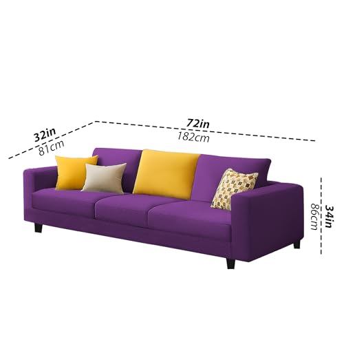 Image of Galib 3 Seater Sofa Set for Living Room (Purple Fabric) Premium Fabric Sofa Set